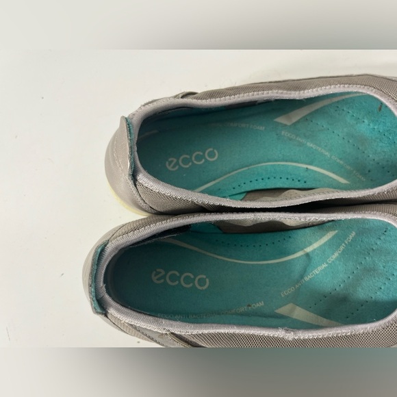 ECCO Bluma Summer Ballerina Slip On Flats Eur 37 Silver/Gray Womens Shoes - Picture 6 of 8